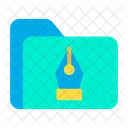 Pen Design Folder Graphic Folder Icon