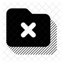 Folder With Cross Icon Folder Management Efficient Removal 아이콘