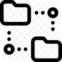 フォルダ、切断、オフライン アイコン
