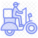 Food Delivery Duotone Line Icon Icon