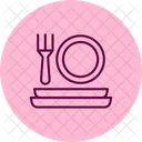 Food Plate Pentaglow Icon