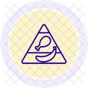 Food Pyramid Color Circle Icon Icon