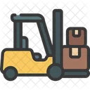 Forklift Warehouse Shipping Icon