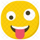 Smiley Fou Langue Sortie Emoji Coquin Icône