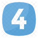 Four Number Numeric Icon