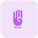 Four Finger Hand Sign High Five Icon