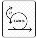 4 週間のスプリント、 4 週間、スプリント アイコン