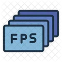 Fps Fotograma Fotograma Por Segundo Icono