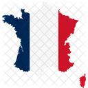 France  flag map  Icon