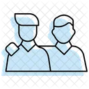 Friendship Color Shadow Thinline Icon Icon