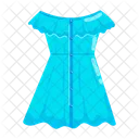 Frill Dress Frill Frock Summer Dress Icon