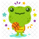 Frog Holding Ball  Icon