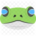 Animiert Frosch Gesicht Symbol