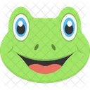 Frosch Gesicht Lachelnd Symbol