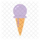 Frozen yummy ice cream cone  Icon