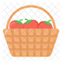 Fruits Bucket Fruits Basket Fruits Wicker Icon