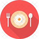 Frying Egg Spoon Icon