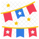 Independence Day Decor Garlands Celebration Flag Icon