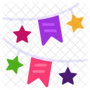 Bunting Pennants Party Flags Icon