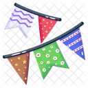 Decorative Flags Buntings Festoons Icon