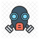 Gas Mask Chemical Warfare Hazardous Material 아이콘