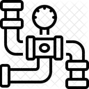 Gas Pipeline Connector Piping Icon