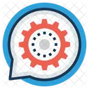 Chat Sign Gear Icon