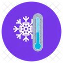 Kalte Temperatur Gefriertemperatur Wintersaison Symbol