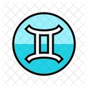 Gemini Zodiac Astrological Icon