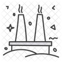 Geothermal Energy Hydrothermal Energy Factory Icon