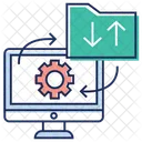 Transferencia De Dados Sincronizacao De Dados Gerenciamento De Dados Ícone