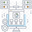 Desenvolvimento De Dados Gerenciamento De Dados Informacoes On Line Ícone