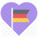 German Flag Love  Icon