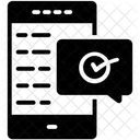 Gesendete Nachricht Bestellbestatigung SMS Verifizierung Symbol