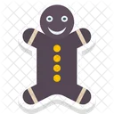 Gingerbread Ginger Man Christmas Cookie Icon