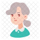 Girl Ponytail People Icon