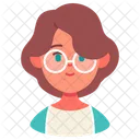 Woman Avatar Glasses Icon