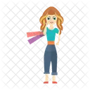 Girl Shopping  Icon