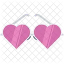 Glasses Pink Heart Icon