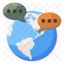 Global Chat Global Communication Global Conversation Icon