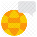 Bubble Global Text Icon