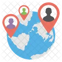 Global Locationing Worldwide Icon