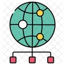 Global Network Global Connections Global Nodes Icon