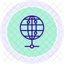 Global Network Line Icon Icon