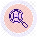 Global Research Black Outline Icon Icon