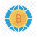 Welt Global Bitcoin Symbol