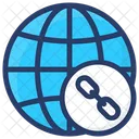 Globaler Link Hyperlink Mediennetzwerk Symbol