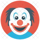 Frohlicher Clown Weissgesicht Zirkusjoker Symbol