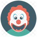 Frohlicher Clown Weissgesicht Zirkusjoker Symbol