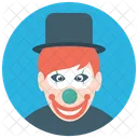 Frohlicher Landstreicher Frohlicher Clown Zirkusjoker Symbol